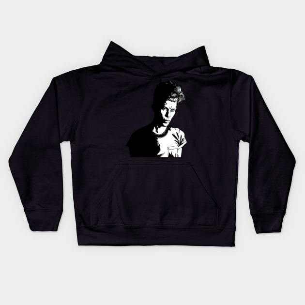 Tom waits Kids Hoodie by Eyeballkid-